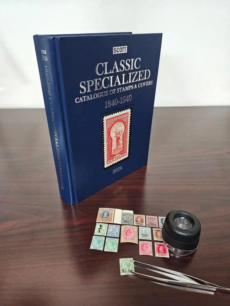 We use the Scott catalogue to identify the details of your stamps.